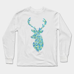 Floral Stag, watercolour Long Sleeve T-Shirt